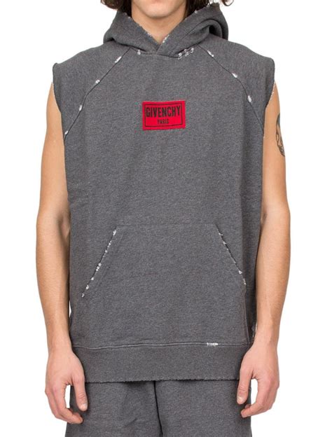 givenchy box-logo sleeveless hoodie|Givenchy hoodie for men.